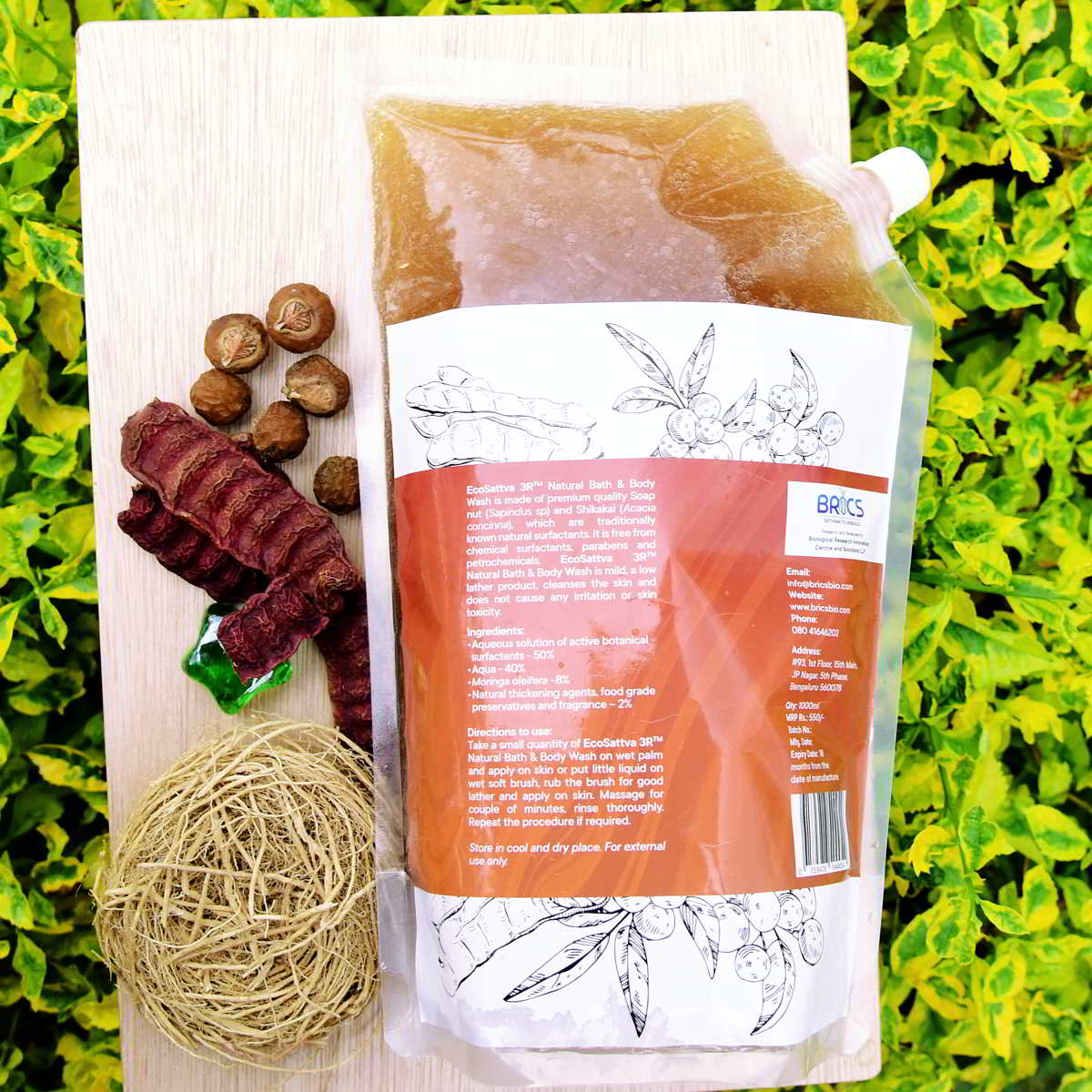 EcoSattva 3R - Natural Bath and Body Wash | Shower Gel | Safe and Chemical Free