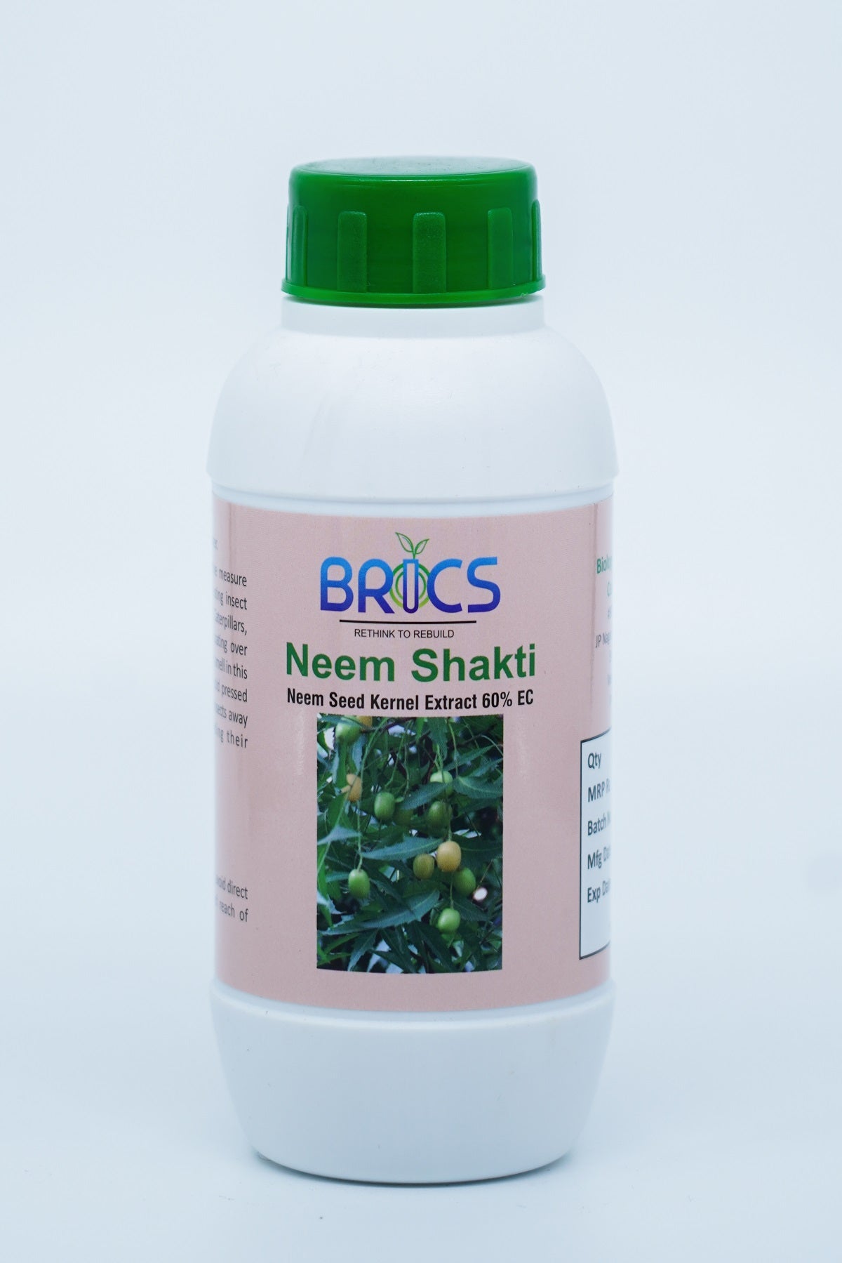 NeemShakti | Cold Pressed Neem Oil Emulsified Concentrate | For Borer Pests | Pest management | Neem seed kernel extract 60% EC