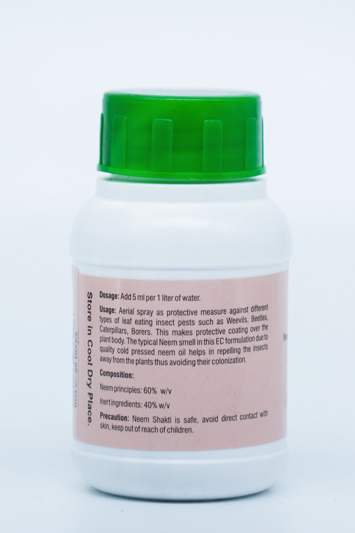 NeemShakti | Cold Pressed Neem Oil Emulsified Concentrate | For Borer Pests | Pest management | Neem seed kernel extract 60% EC