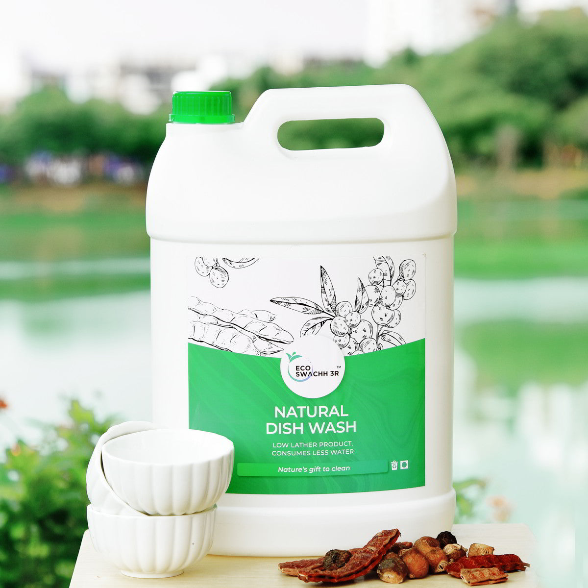 EcoSwachh 3R - Natural Dish Wash | Utensils Cleaner | Gentle on Skin | Chemical Free