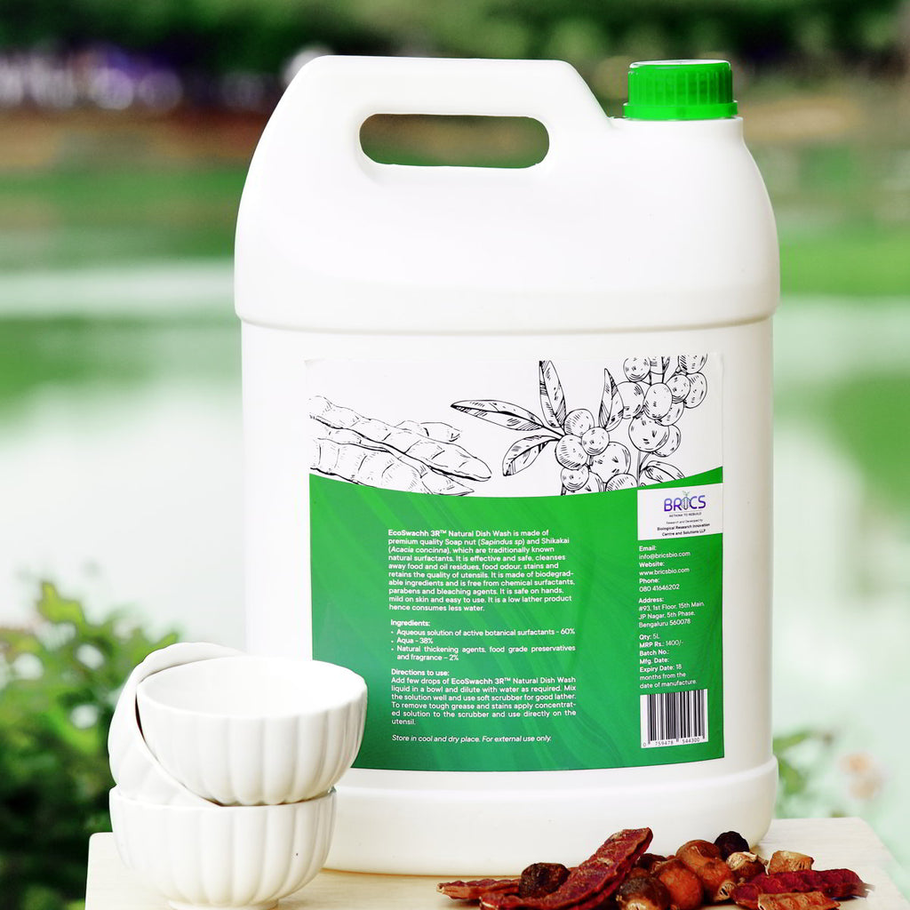 EcoSwachh 3R - Natural Dish Wash | Utensils Cleaner | Gentle on Skin | Chemical Free
