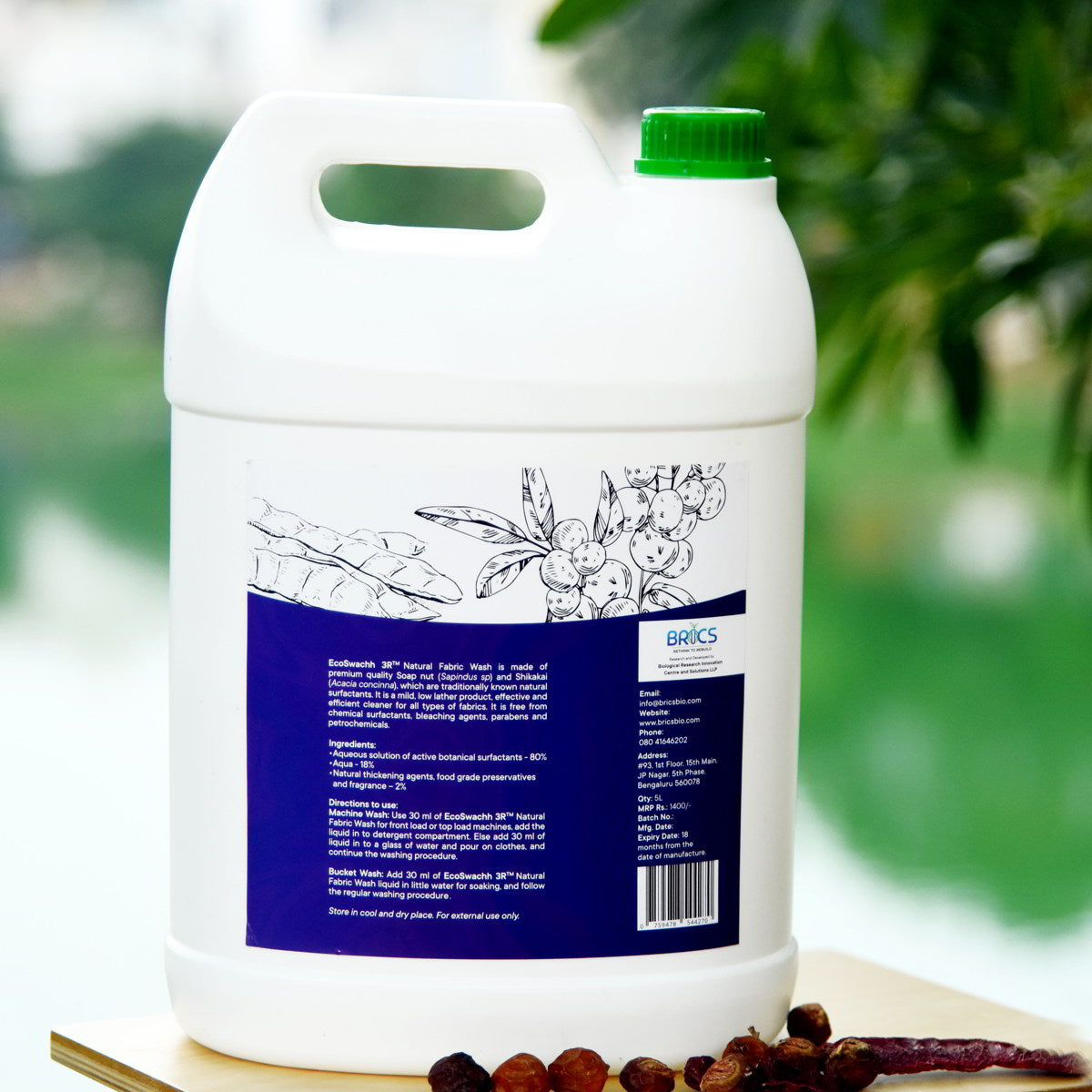 EcoSwachh 3R - Natural Fabric Wash | Natural Laundry Detergent Liquid | For Machine Wash