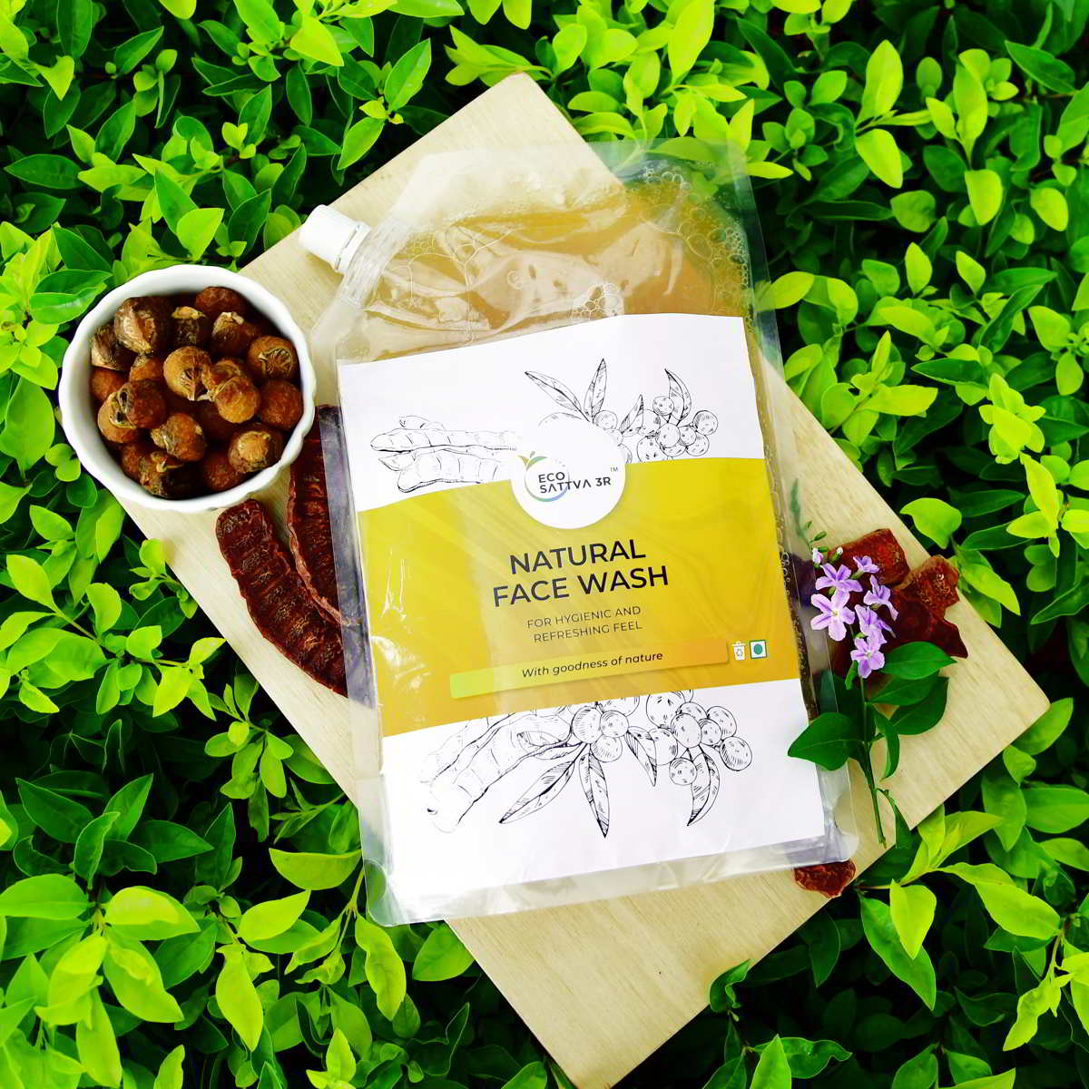 EcoSattva 3R - Natural Face Wash | Refreshing Face Wash | Face Cleanser | Moisturizer