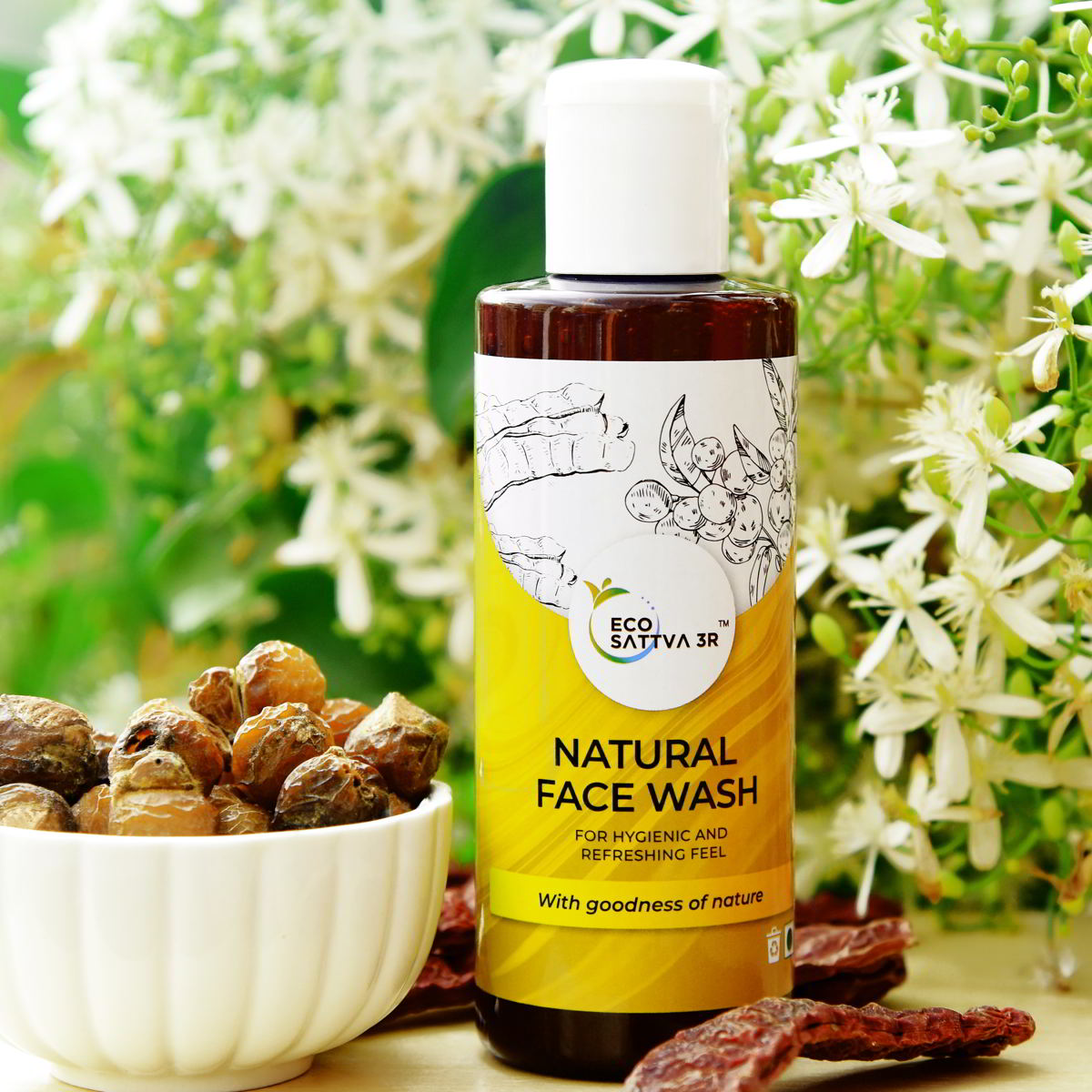 EcoSattva 3R - Natural Face Wash | Refreshing Face Wash | Face Cleanser | Moisturizer