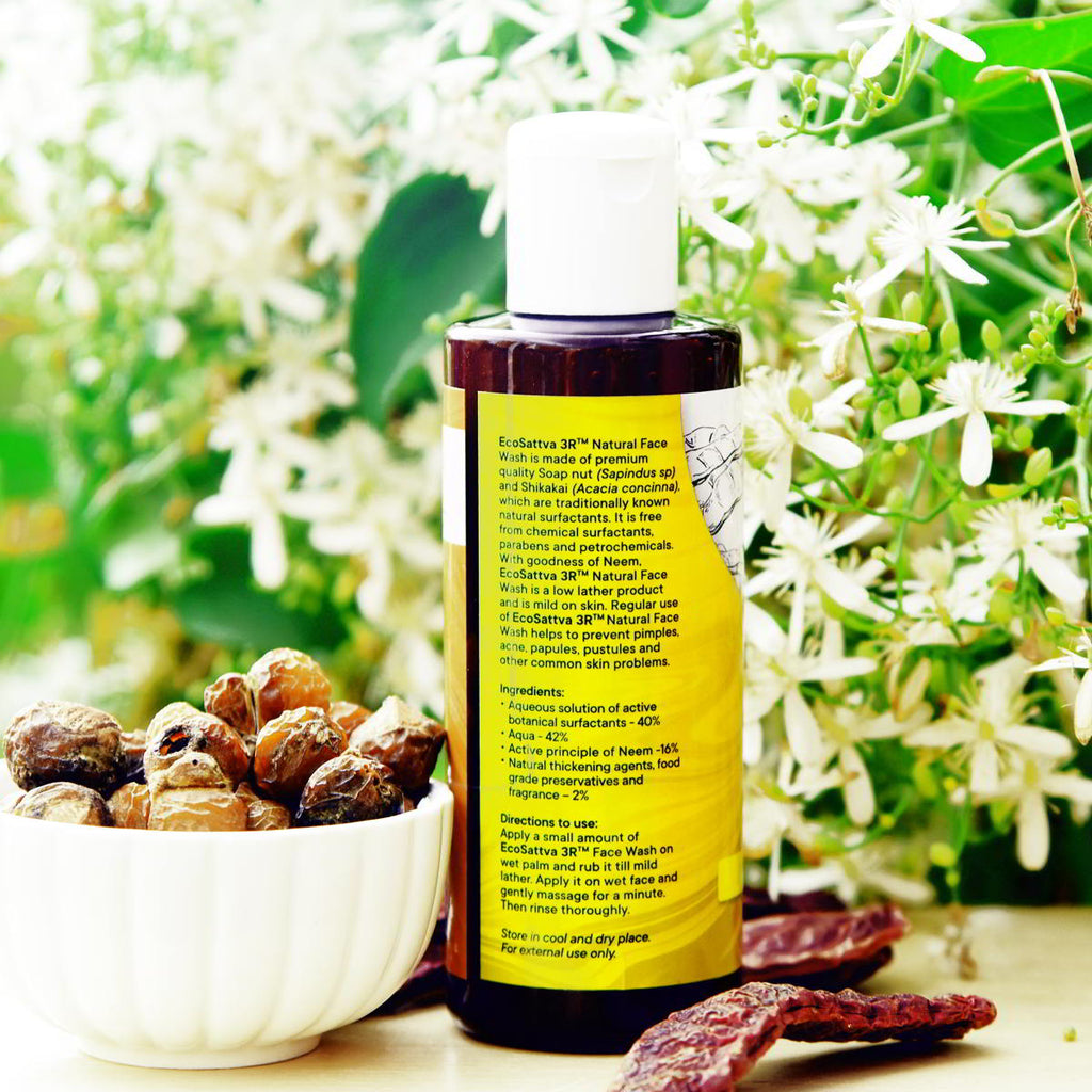 EcoSattva 3R - Natural Face Wash | Refreshing Face Wash | Face Cleanser | Moisturizer