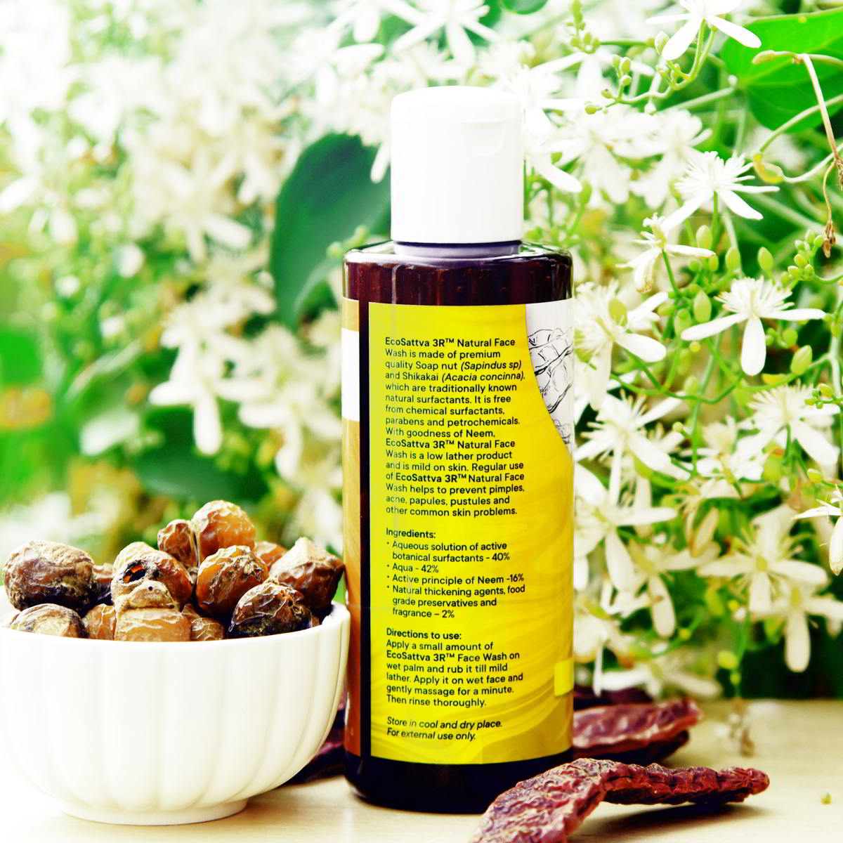 EcoSattva 3R - Natural Face Wash | Refreshing Face Wash | Face Cleanser | Moisturizer