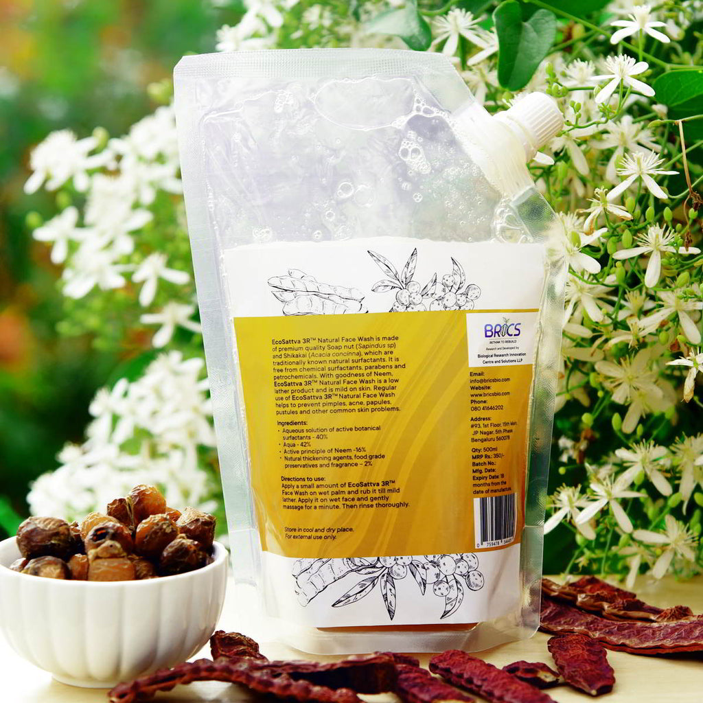 EcoSattva 3R - Natural Face Wash | Refreshing Face Wash | Face Cleanser | Moisturizer