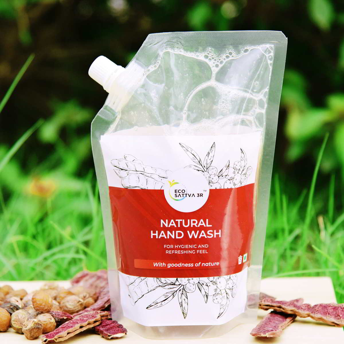 EcoSattva 3R - Natural Hand Wash | Low Lather | Safe & Chemical Free | Soft on Hands