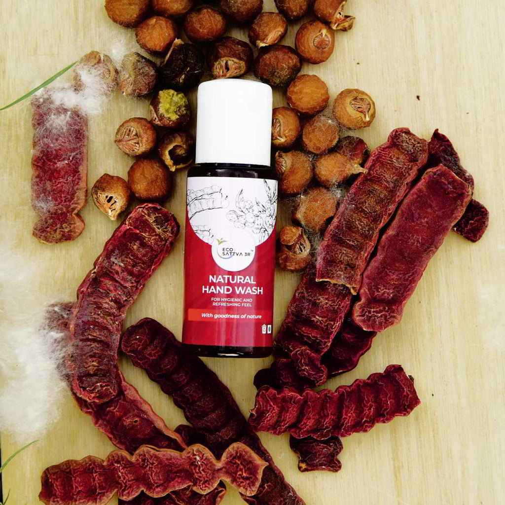 EcoSattva 3R - Natural Hand Wash | Low Lather | Safe & Chemical Free | Soft on Hands