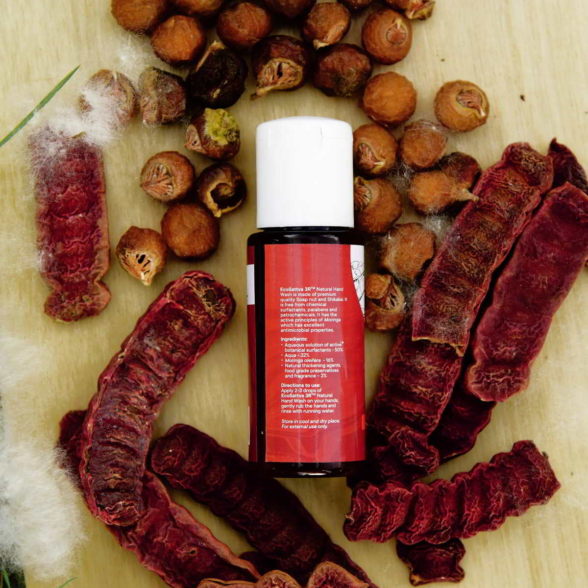 EcoSattva 3R - Natural Hand Wash | Low Lather | Safe & Chemical Free | Soft on Hands