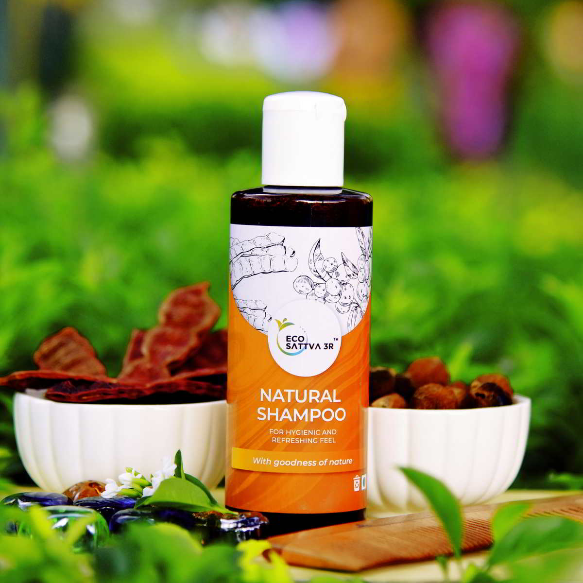 EcoSattva 3R - Natural Shampoo | Soapnut Shampoo | Hairfall & Dandruff protect | Chemical free
