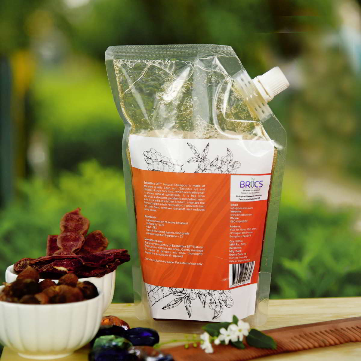 EcoSattva 3R - Natural Shampoo | Soapnut Shampoo | Hairfall & Dandruff protect | Chemical free