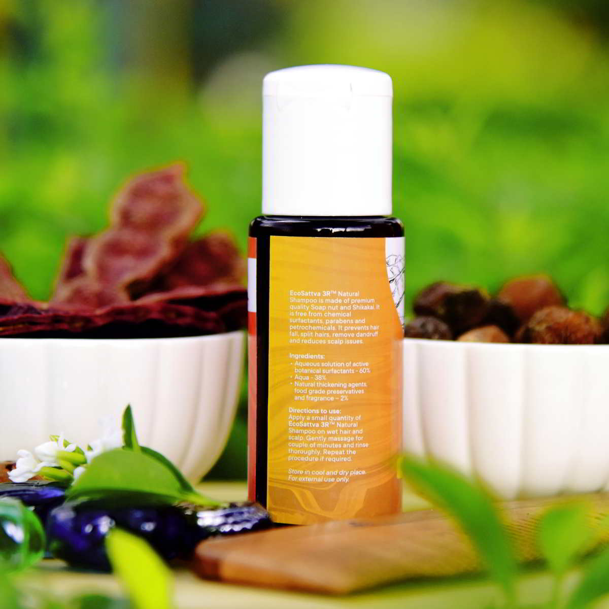 EcoSattva 3R - Natural Shampoo | Soapnut Shampoo | Hairfall & Dandruff protect | Chemical free