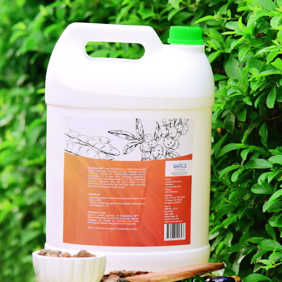 EcoSattva 3R - Natural Shampoo | Soapnut Shampoo | Hairfall & Dandruff protect | Chemical free